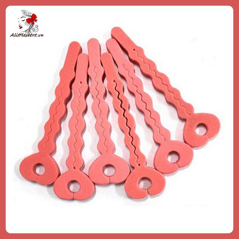 AA 6 Chiếc Magic Sponge Hair Soft Curler Roller Strip Heatless Roll Tools VN