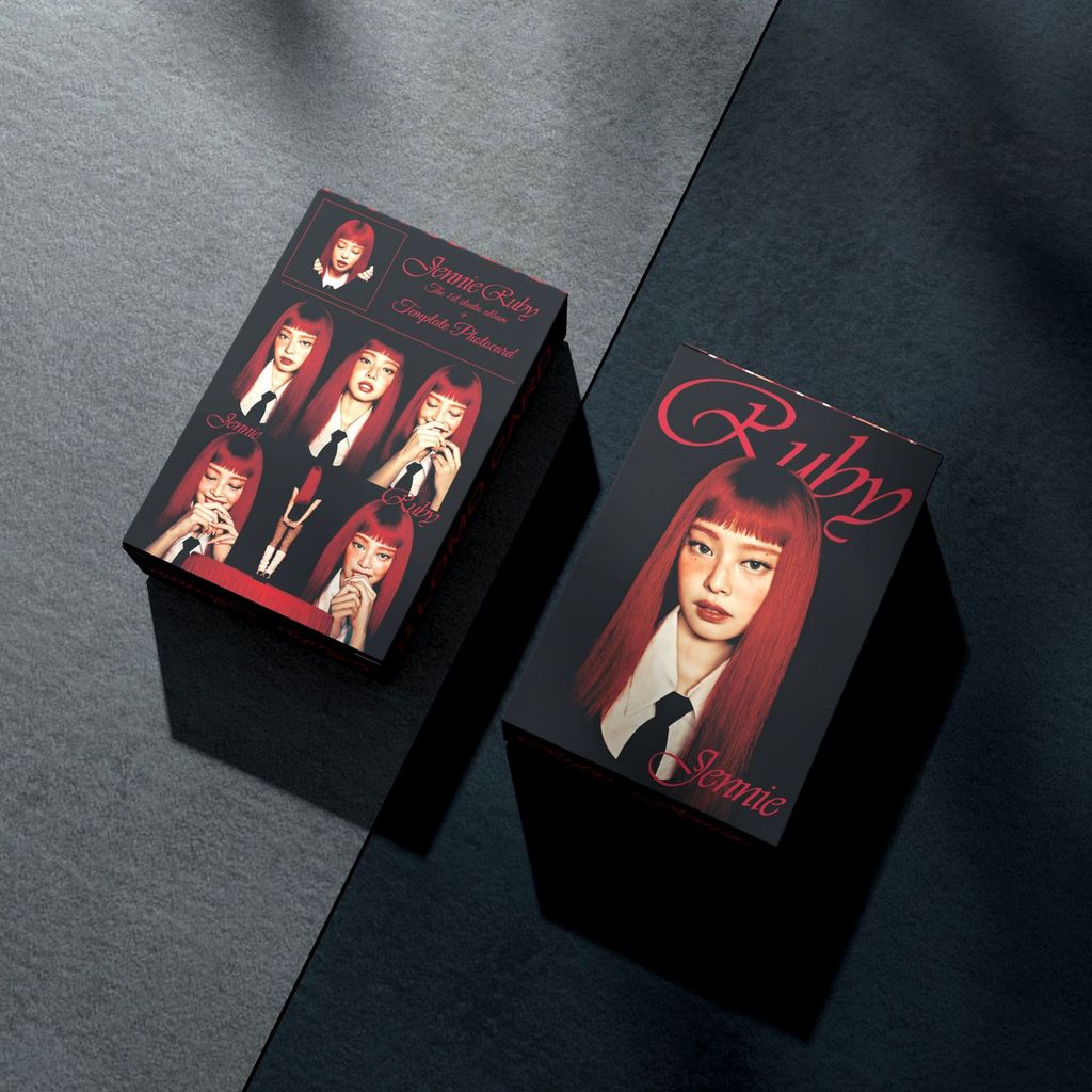 JENNIE 55 Tờ Lomo Card BP Vàng Hồng Jenny Solo Album RUBY Hàng Hóa Bưu Thiếp Photocard JENNIE55 lomo