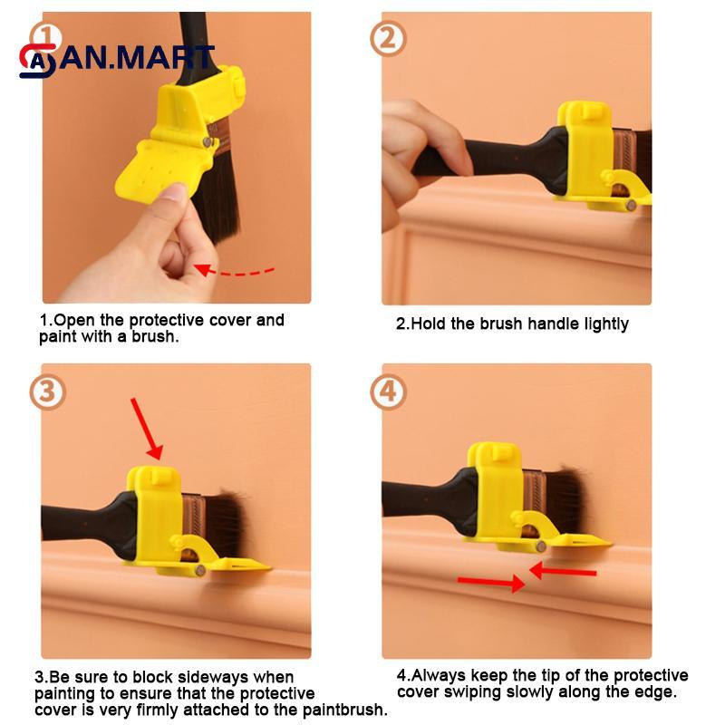 AN.MART 1 Bộ Clean Cut Professional Edger Paint Brush Edger Brush Tool Đa chức năng VN