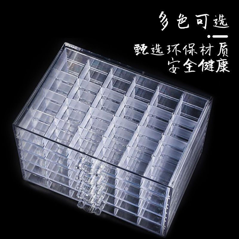 New Product#Nail Art Diamond Jewelry Earrings Necklace Acrylic Storage Box Transparent Plastic Jewel