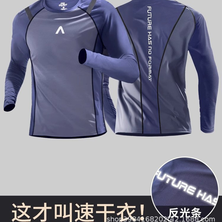 Áo thể thao dài tay khô nhanh dành cho nam mùa thu đông J77 co giãn cao