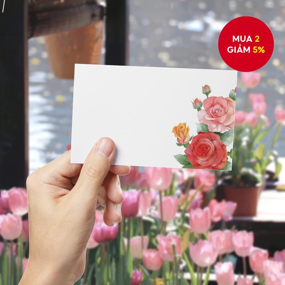 Thiệp chúc mừng hoa nước Blank Watercolor, 50 chiếc, Gói hỗn hợp, Trang trí phòng ngủ trong nhà, Tra
