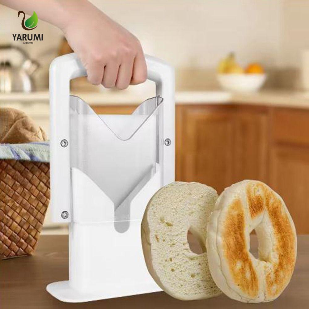 Máy thái lát Bagel ALISON, Máy thái lát bagel bằng thép không gỉ có thể tái sử dụng, Tay cầm an toàn