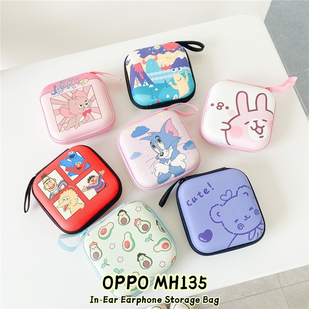 [imamura] Dành cho tai nghe nhét tai OPPO MH135 Túi lưu trữ cáp USB hoạt hình vui nhộn