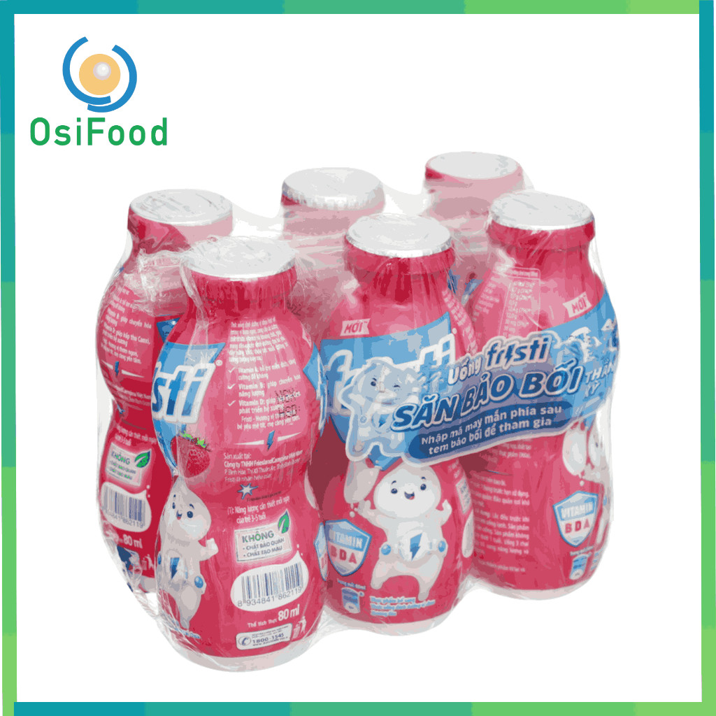 Sữa dinh dưỡng Fristi dâu 6x80ml