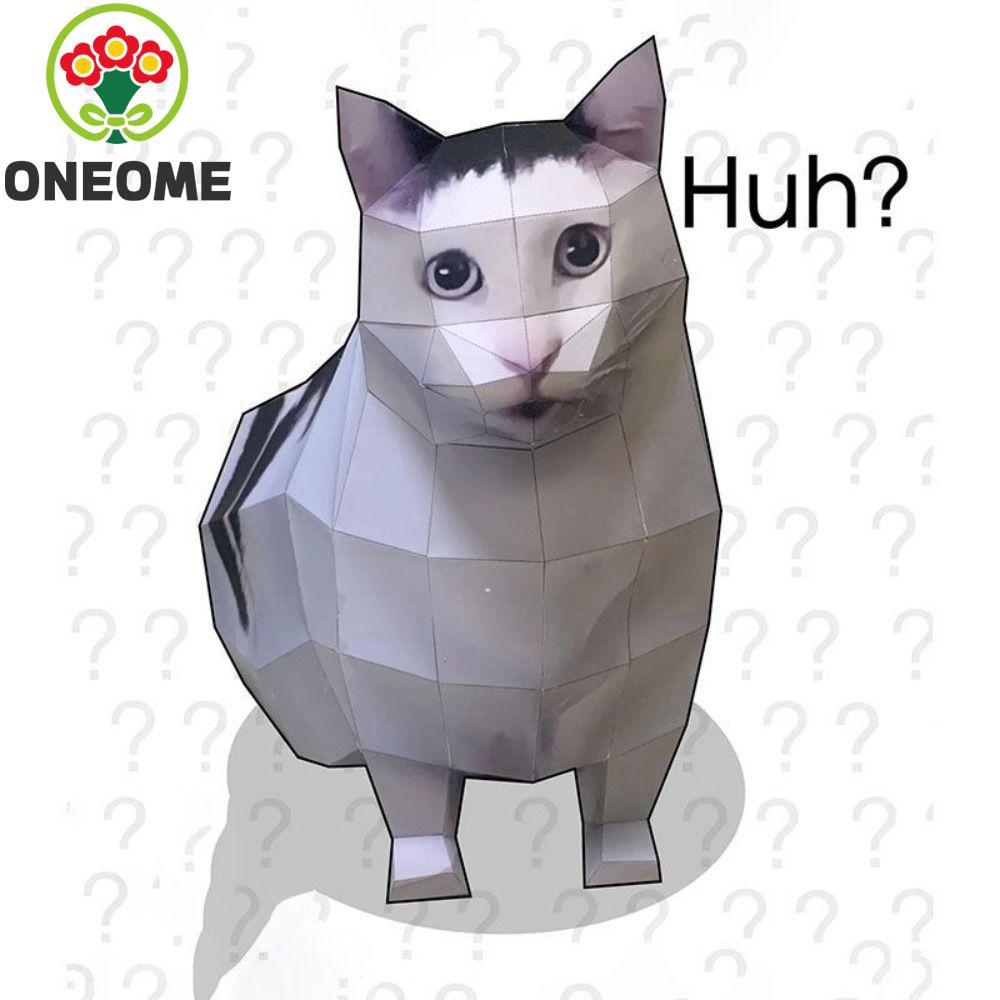 ONEOME Giấy gấp 3D Cat, Oiiao Cat Huh Folding By Myself Cat Paper Model, Sáng tạo Handmade Wonder Ki