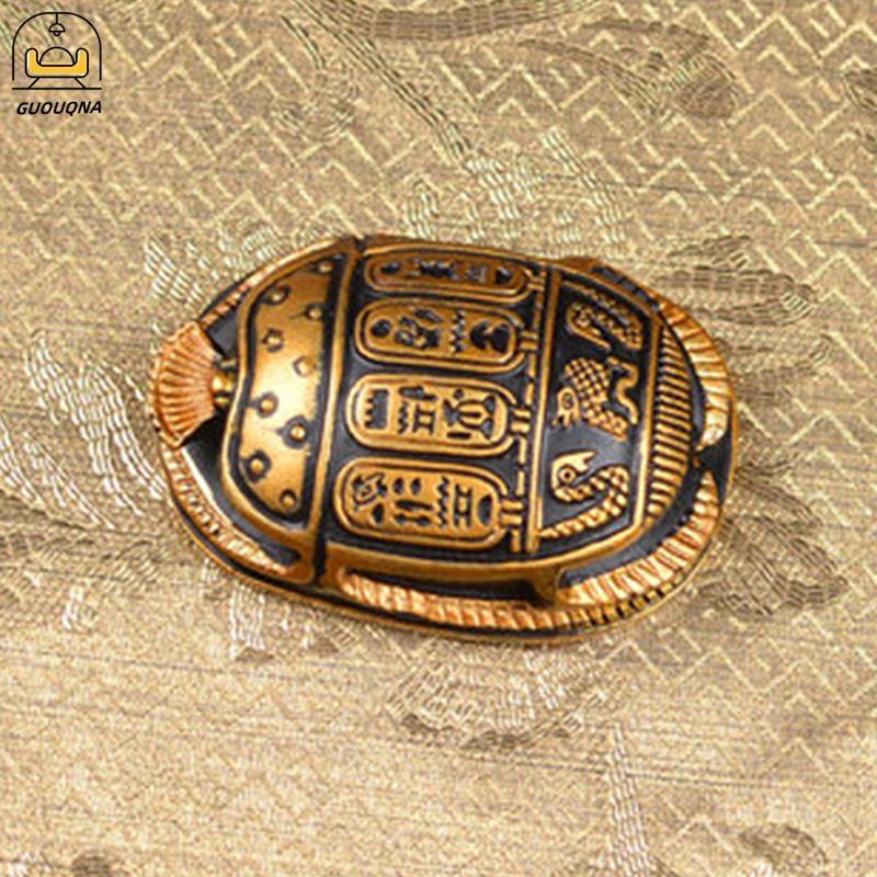 GUOUQNA Cổ Ai Cập Bùa Hộ Mệnh Scarab Hình Động Vật Trang Trí Độc Đáo Scarab Cánh Cứng Lưu Niệm Hình 