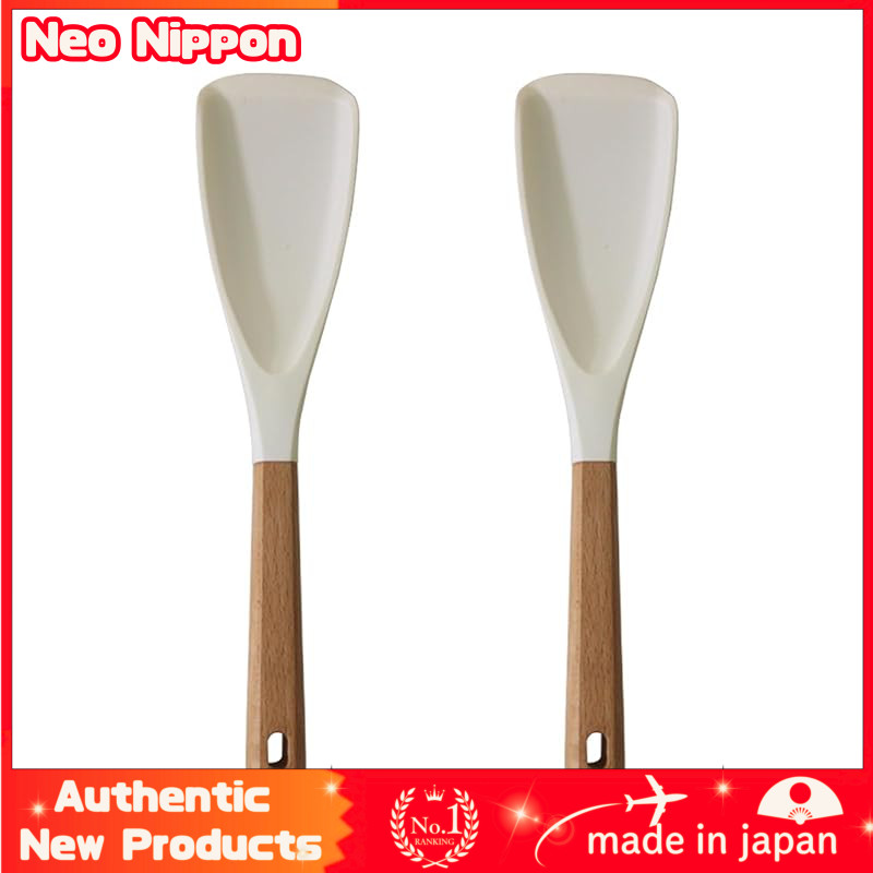 AMSLSIU 2 pieces of silica gel spatula cooking utensils, 2 spoons silicone cooking set, Staub spoon 