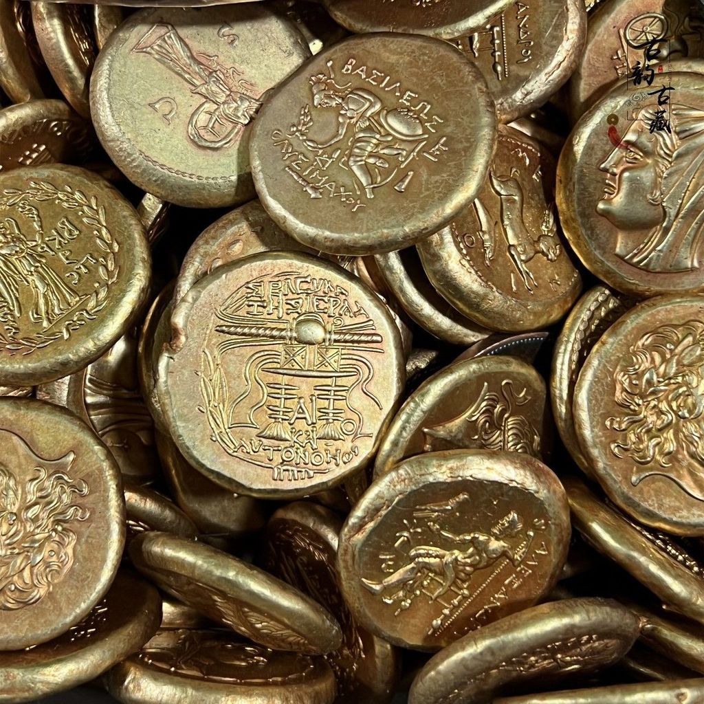 Đồng xu vàng cũ nước ngoài Bộ sưu tập cổ Đồng vàng thỏi thỏi thỏi Ba Tư Tiền xu La Mã cổ đại Đồng xu