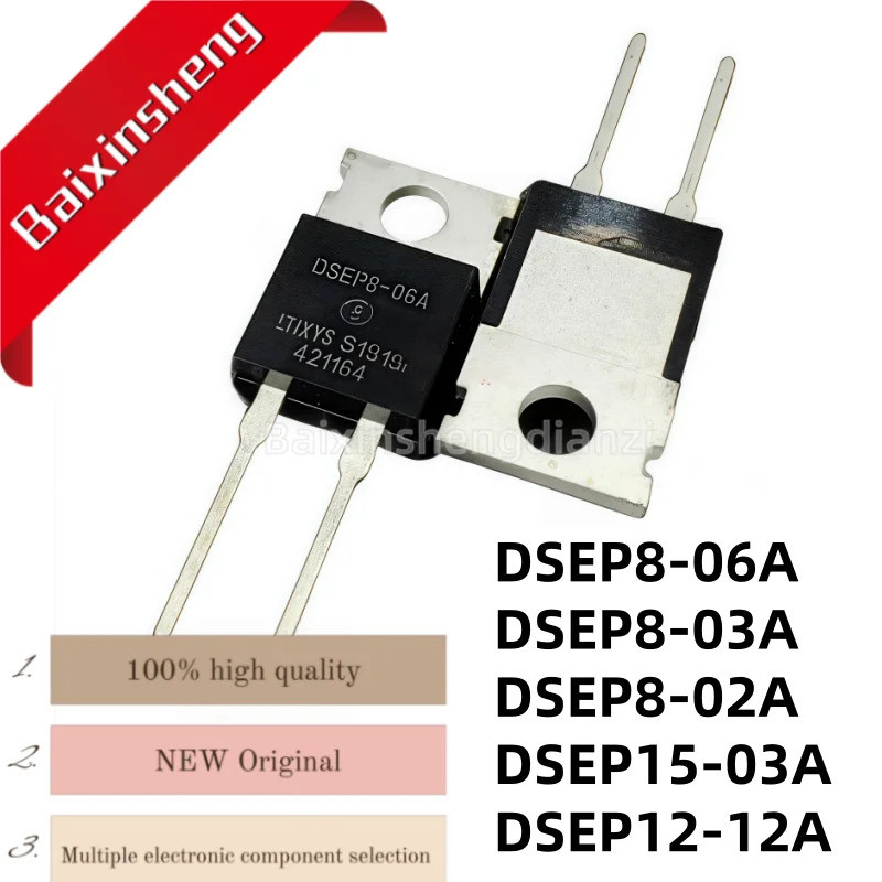 5 CÁI DSEP8-06A, DSEP8-03A, DSEP8-02A, DSEP15-03A, DSEP12-12A, TO220-2PIN, diode Schottky, chất lượn