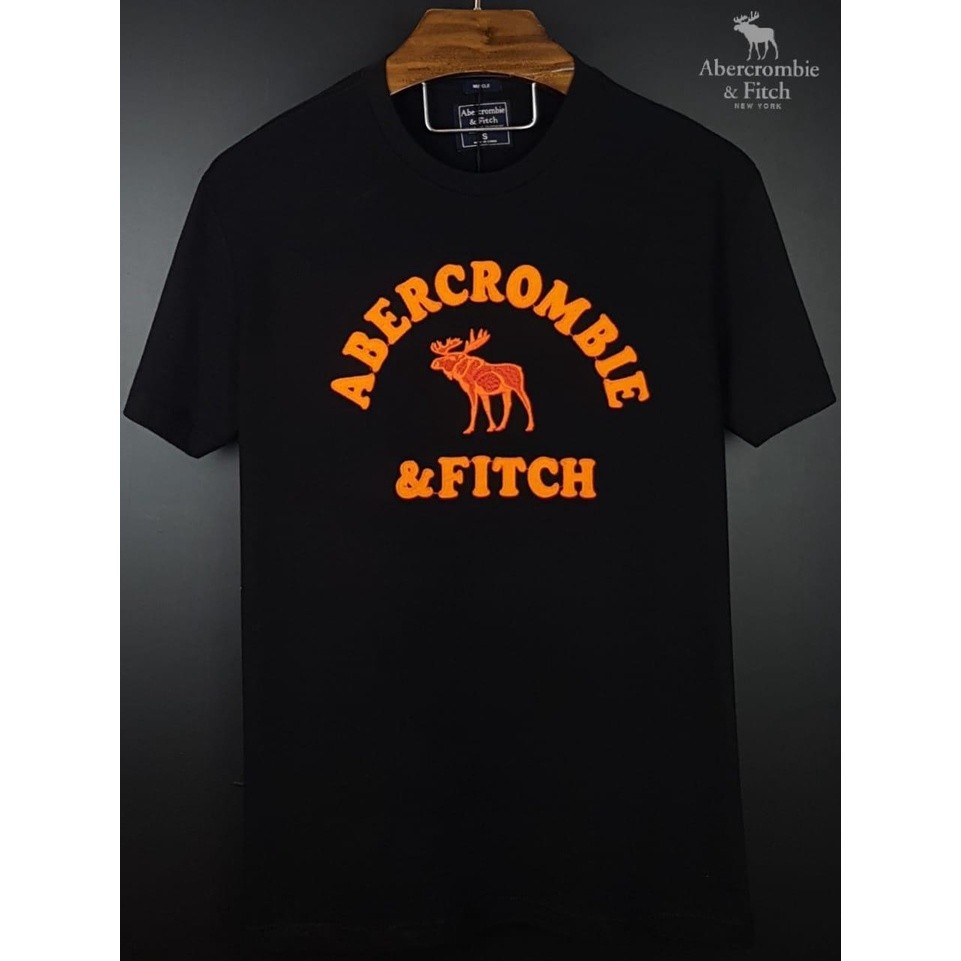 Bán Abercrombie / Hollister Nai Sừng Tấm In Chữ Áo Thun Nam 100% Cotton Cổ Tròn Chất Lượng Cao Thoải