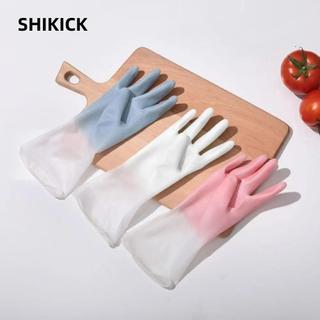 Găng tay vệ sinh gia đình SHIKICK, Găng tay rửa chén nhà bếp PVC chống mài mòn, Quà tặng Găng tay cao su chống trượt bền chống thấm nước