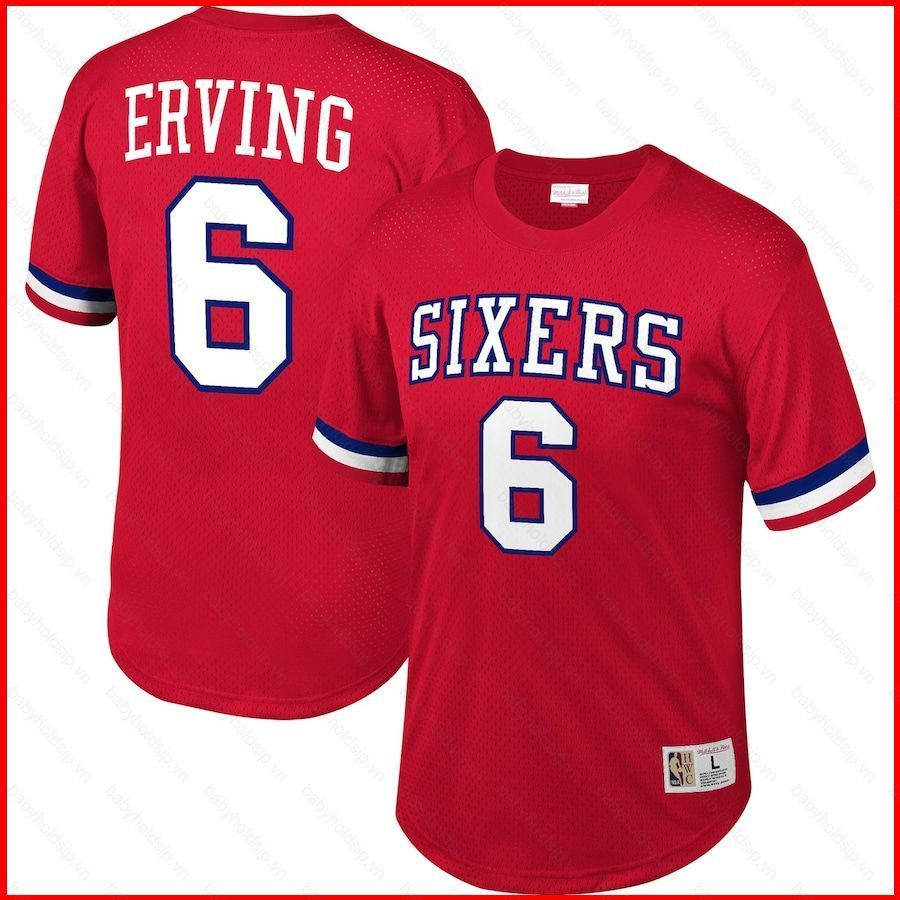 Áo ThunPhiladelphia 76ers Julius Erving, Phù Hợp Tập Luyện và Mặc Hàng Ngày, Unisex Plus Size