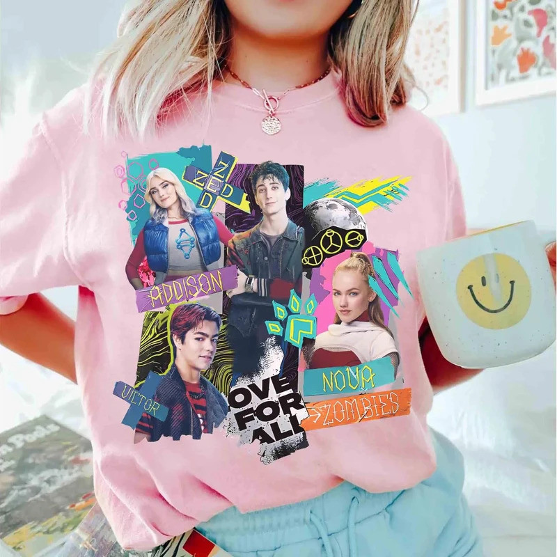 Áo thun nhân vật phim "Pombie 4" của Disney Channel "Pombie" Poster Sed And Addison