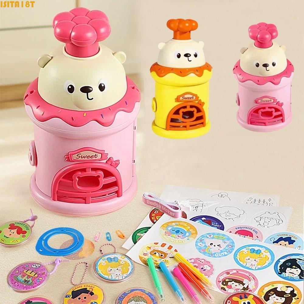 Máy ép huy hiệu ISITA1F0, Máy làm huy hiệu báo chí thủ công DIY, Dễ sử dụng Dụng cụ làm huy hiệu trò