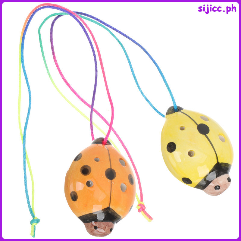 2 Chiếc Gốm Ocarina 6 Lỗ Gió Nhạc Cụ Cho Trẻ Em Thực Hành Các Loại Màu Sắc sijicc