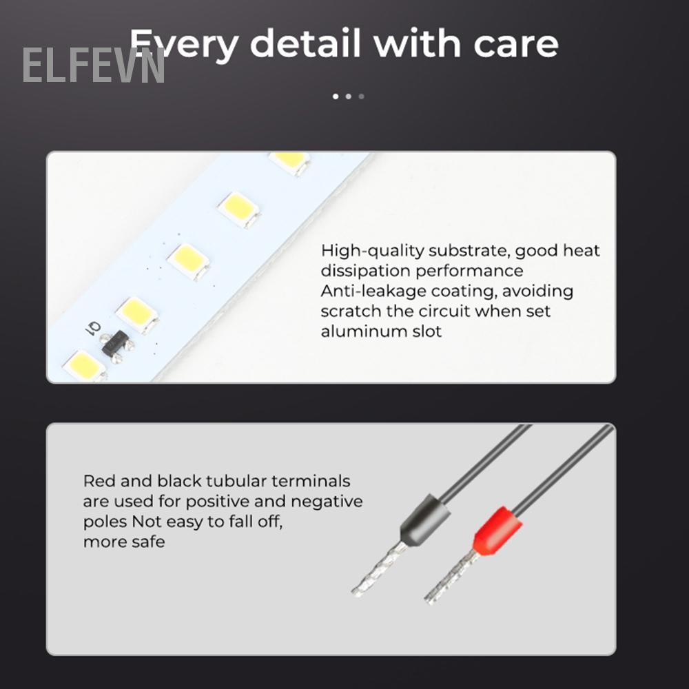 Elfevn Fangzi Đèn Led Thanh LED Bộ Tiết Kiệm Năng Lượng Và Lắp Đặt Dễ Dàng Mềm Không Nhấp Nháy Cho M