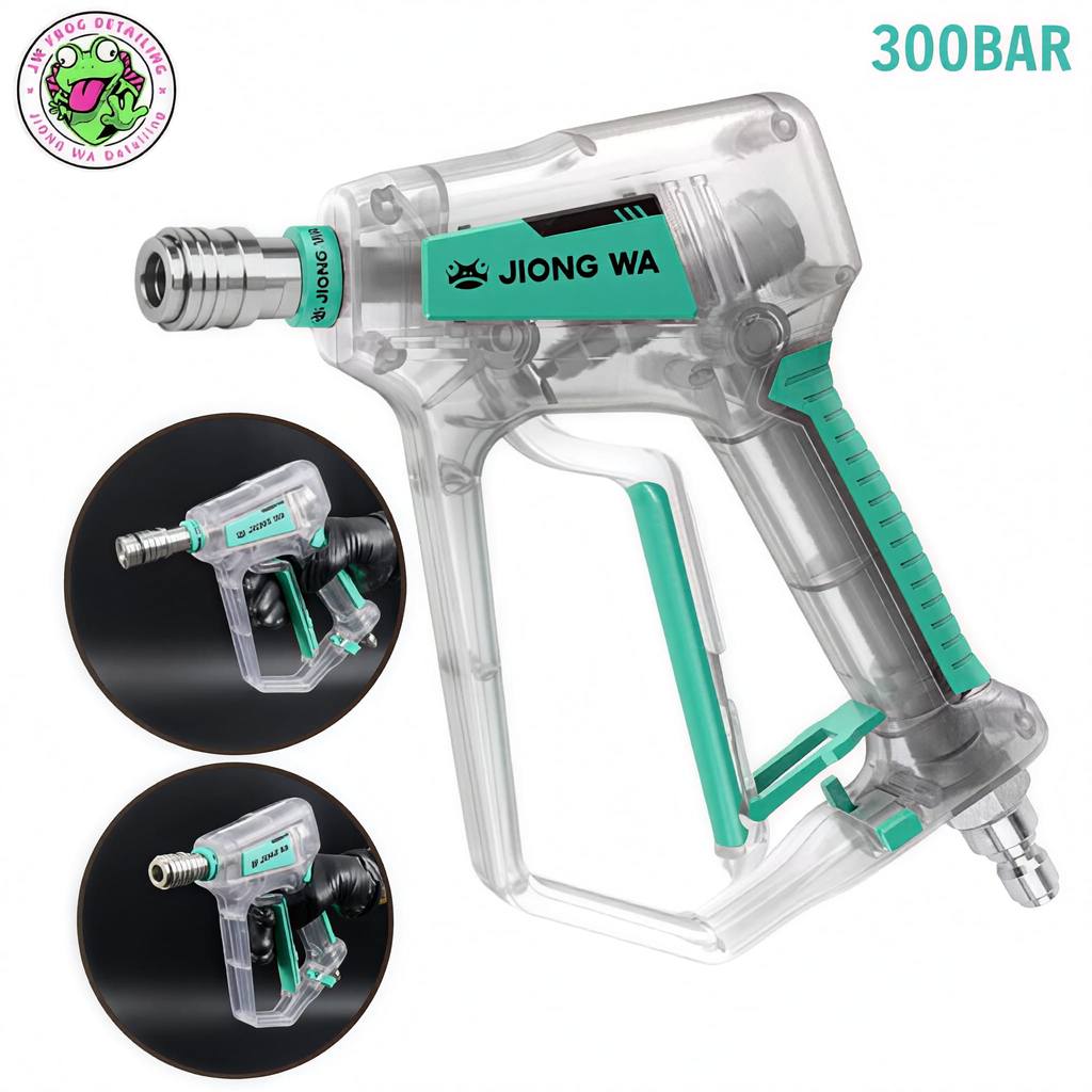 S.úng Rửa Xe Jiong Wa W06 300Bar Khóa Chống Mỏi – Đầu Tự Gài Inox 304, Chống Xoắn 360°