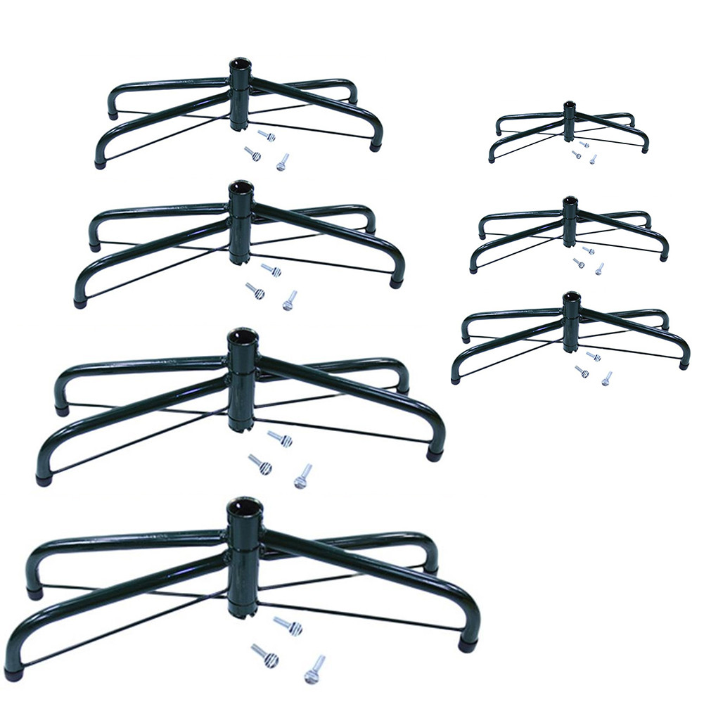 【COLORFUL】1pcs Folding Christmas Tree Iron Tripod, Christmas Tree Metal Base Bracket Green