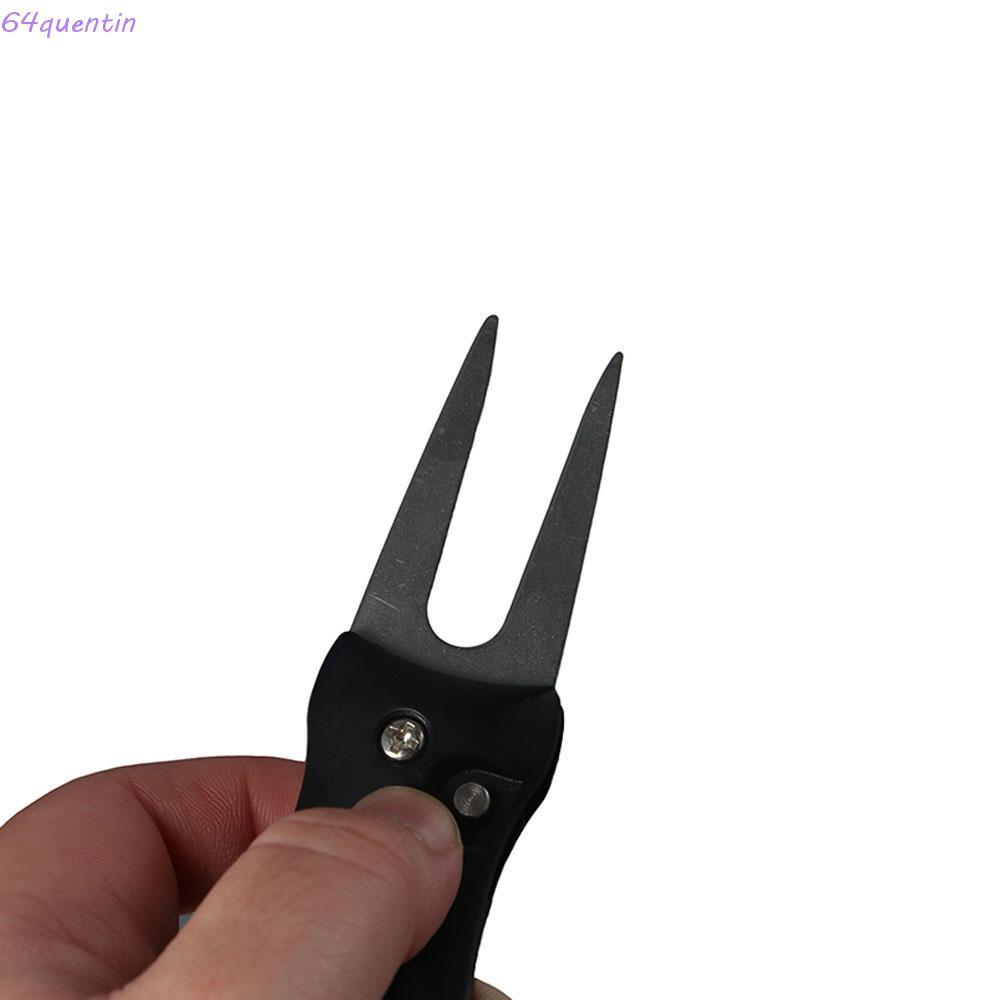 QUENTIN Groove Cleaner Golf Marker Drop Ship Nút bật lên có thể gập lại Đặt màu xanh lá cây Switchbl