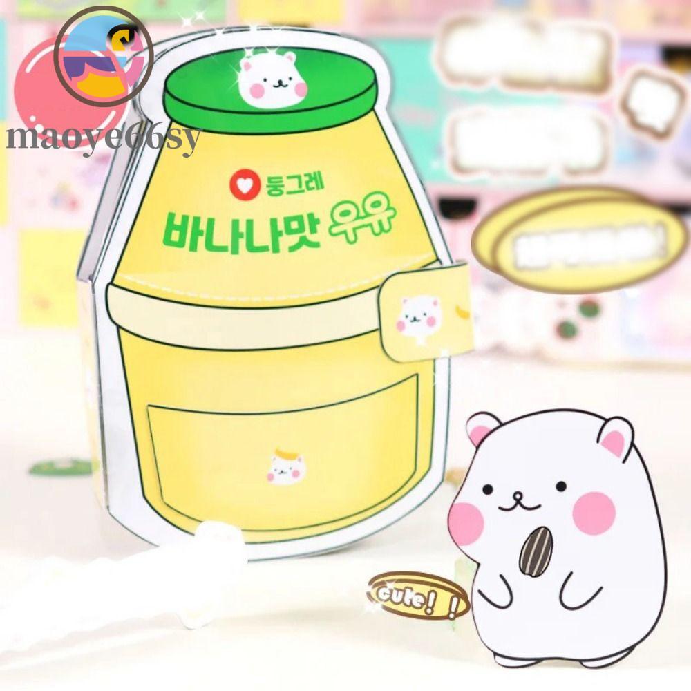 MAOYE66SY Hamster Banana Milk Quiet Book, Beanie Book Material Pack Homemade Banana Milk Quiet Book,