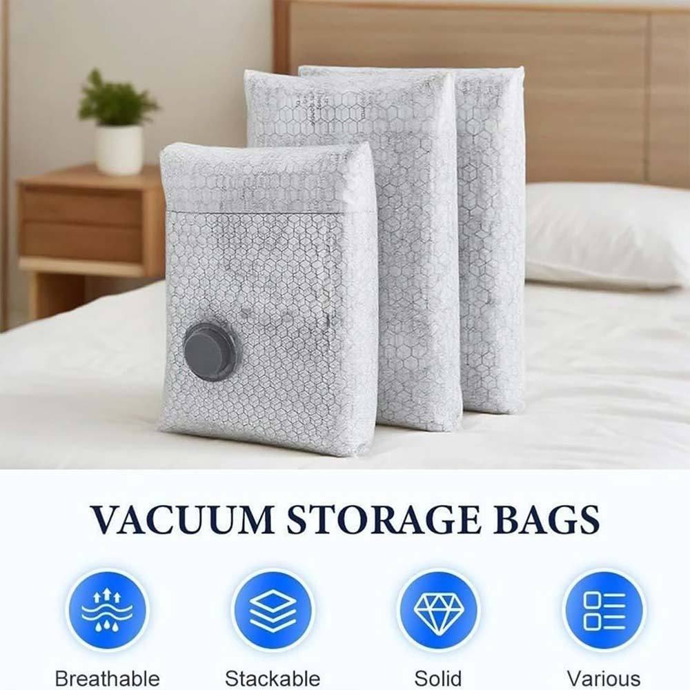 Cordless Travel Efficient Space Saver  Vacuum Bag Set with Rechargeable Pump