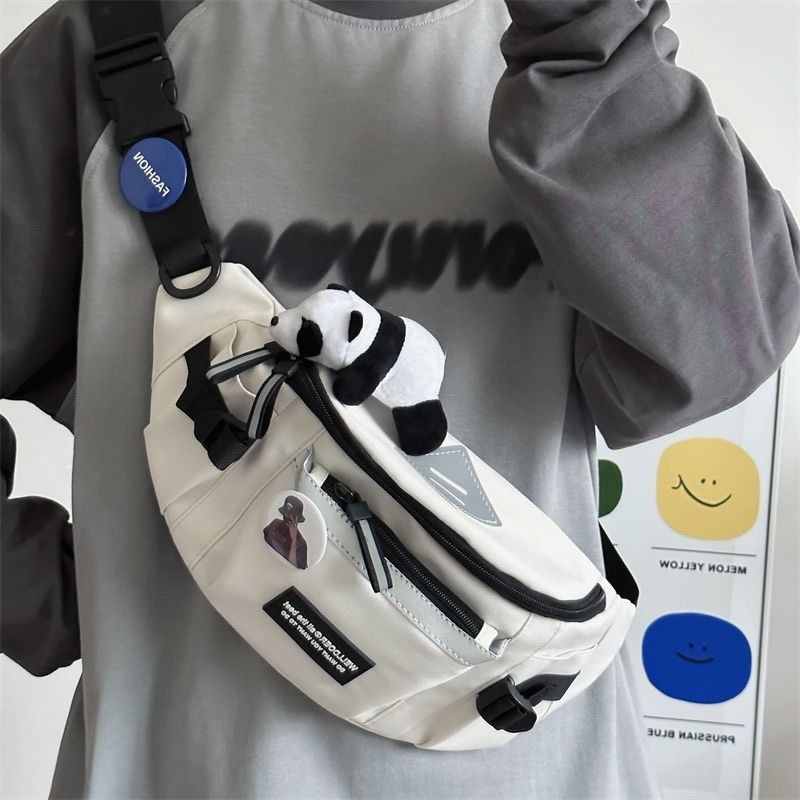 Túi Messenger Nam Nhật Bản Bông Tai Kẹp Thể Thao Phong Cách Hàn Quốc Xu Hướng Phù Hợp Với Sinh Viên Dung Tích Lớn Đi Xe Đạp Túi Eo 03.01