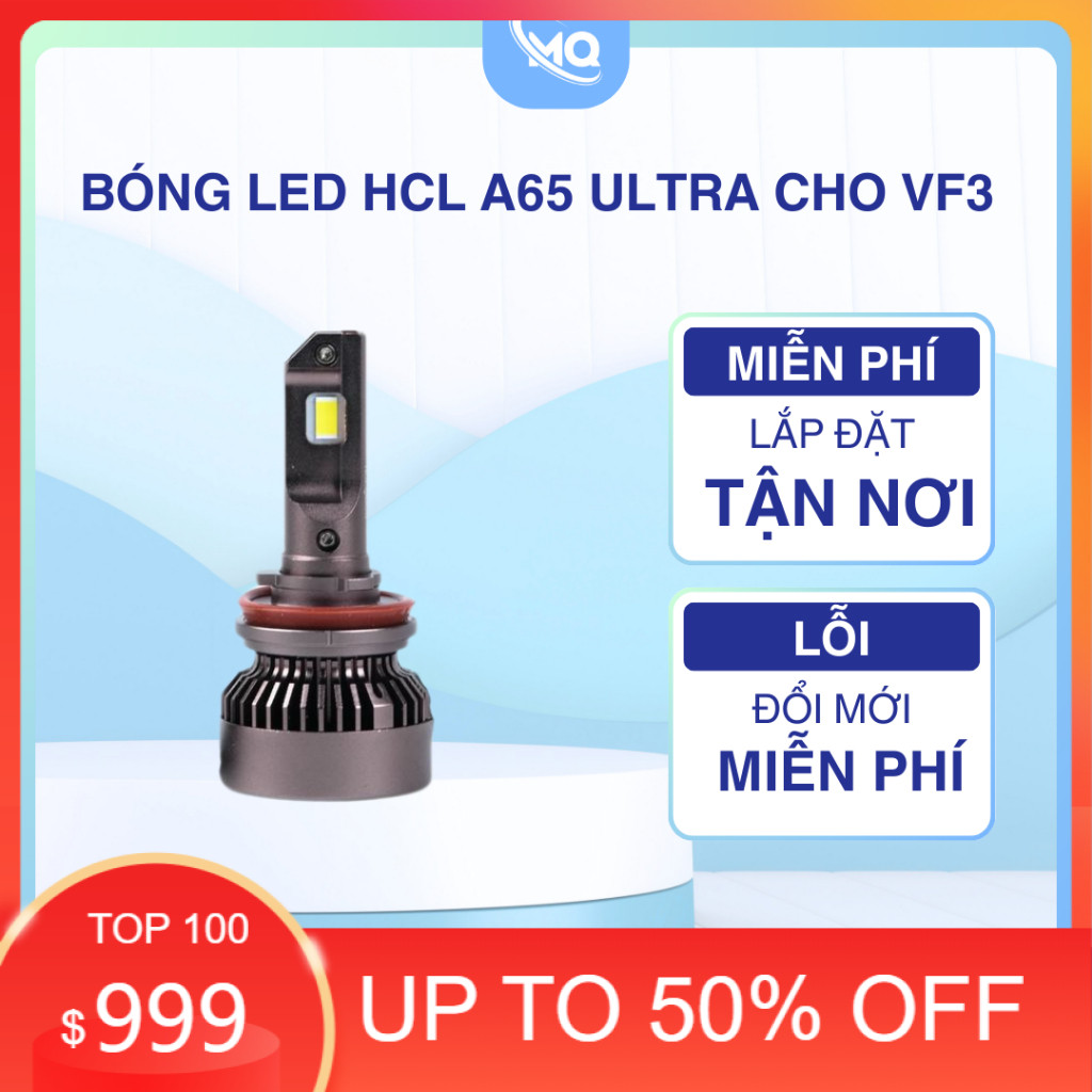 Mới nhất Bóng Led HCL A65 Ultra Cho VF3 Công Suất 65w - Màu 5800K | Chính Hãng