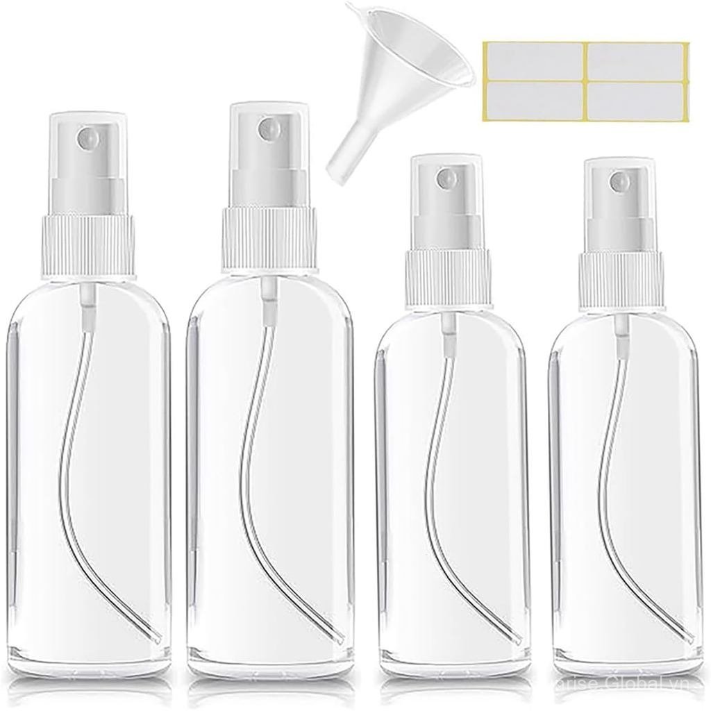 Bình xịt nhỏ, Chai nhựa du lịch Mini rỗng trong suốt. Bình xịt nâng cao cho nước hoa và mỹ phẩm.2 * 