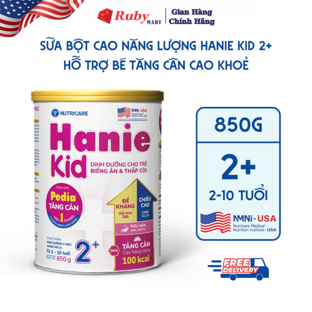 Sữa Bột Hanie Kid 2+ 850g - NUTRICARE