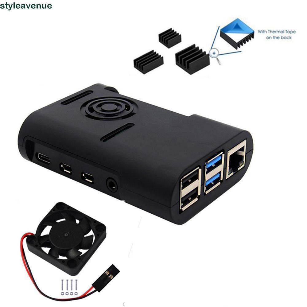 Vỏ STYLEAVENUE ASB Black Tản nhiệt 3 trong 1 cho Raspberry Pi 4 Model B, Pi 4B, Pi 4 Shell