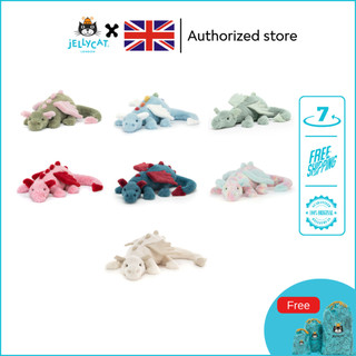 Jellycat tuyết lazuna rồng đồ chơi sang trọng | Thú nhồi bông mềm | Kích thước lớn 50cm 66cm