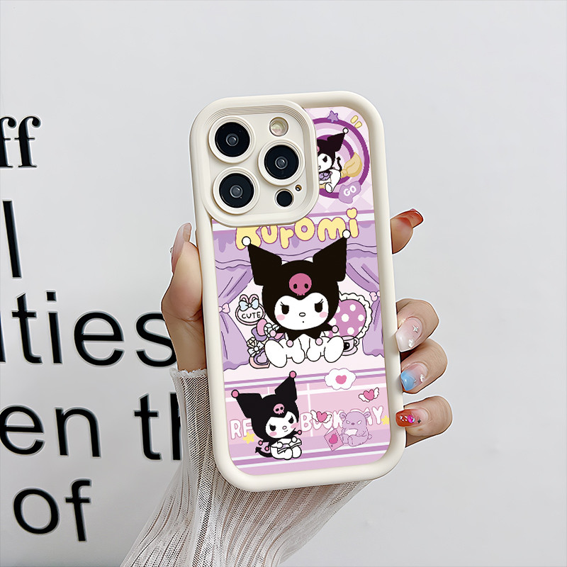 Ốp Lưng cho OPPO A54/A55/A58/A60/A74/A78/A79/A92 Khoai tây tím Kuromi TPU Soft Shell chống ngã