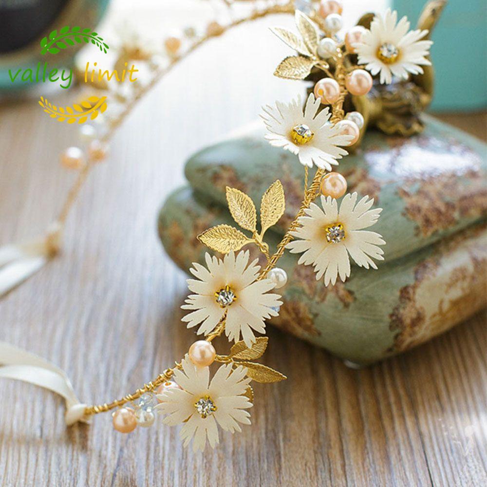 valley limit Băng đô VALLEY LIMIT Hoa Cúc Lá Cô Dâu Tiaras