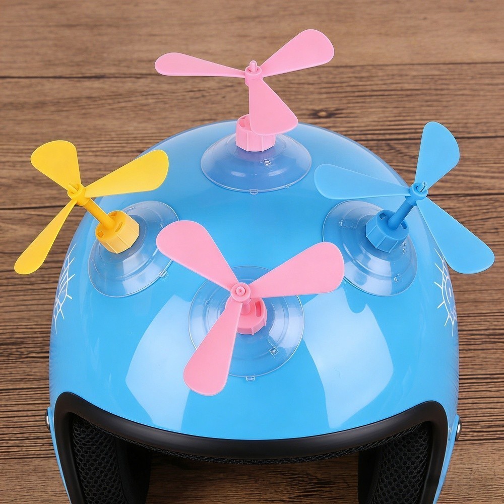 Helmet Bamboo Dragonfly Helmet Decoration Windmill Suction Cup Small Plane Cute Personalized Modific