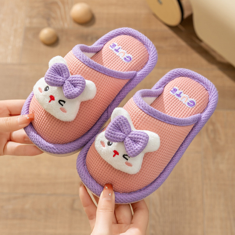 Trẻ Em Trẻ Em Dép Cotton Bé Gái Trong Nhà Chống Trơn Trượt Nhà Trẻ Em Bé Trai Vừa Lớn Trẻ Em Dép Hộ 