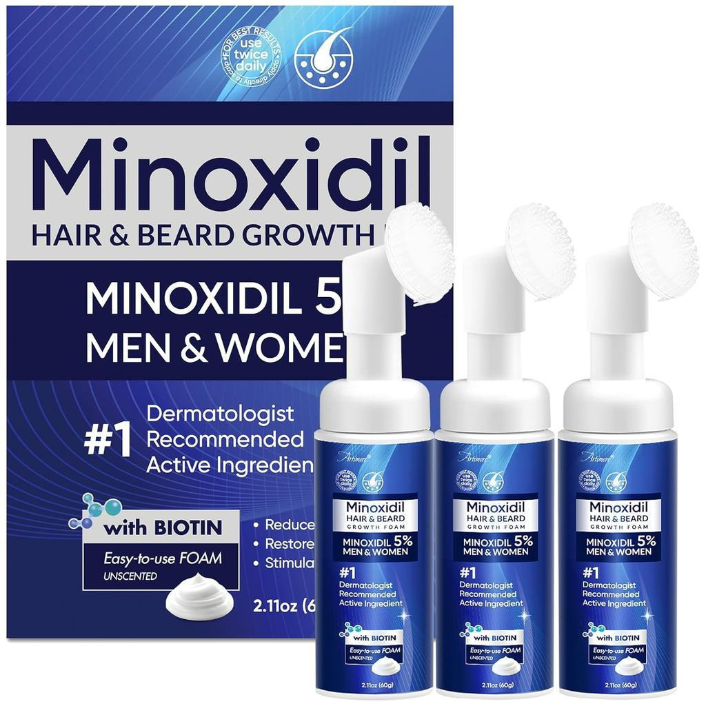 5% MinoxidilforMenandWomen, MinoxidilforMenforHairandBeard, MinoxidilforWomenHairGrowth (6Ounce)