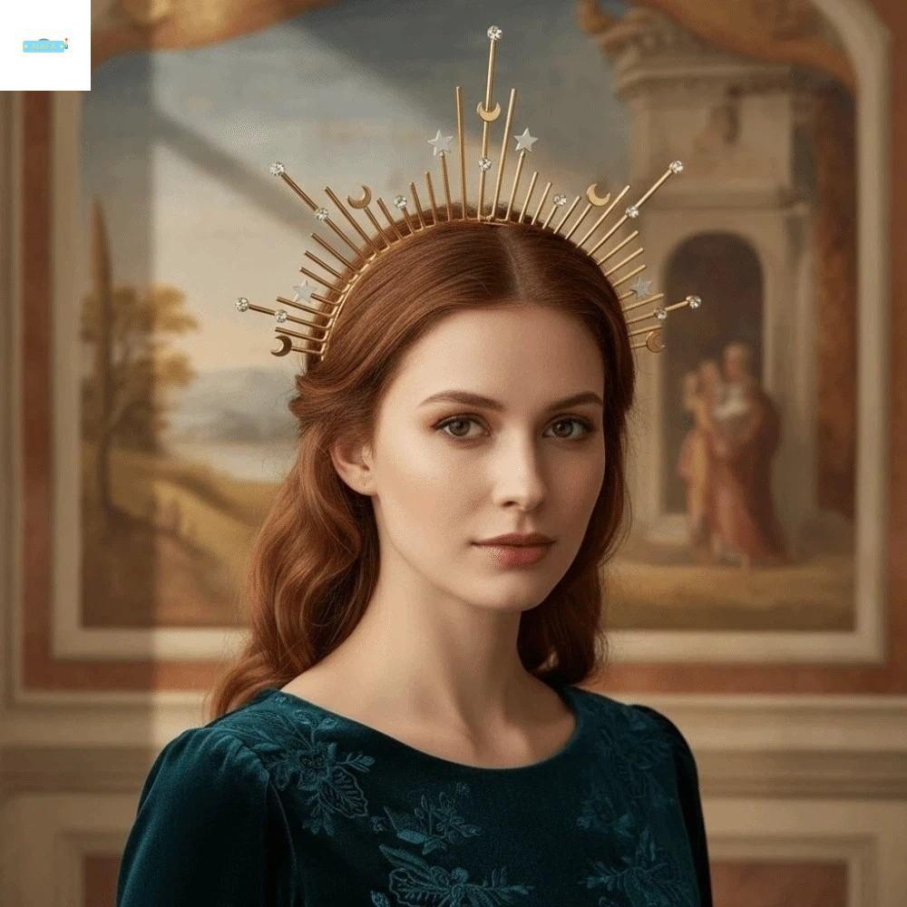 Tóc nhọn vòng Gothic Glory Sun Crown - Phụ kiện thời trang cho nữ và cosplay