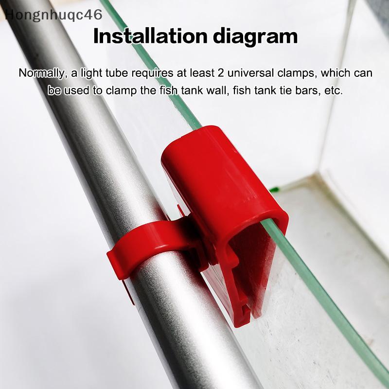 Hhvn Aquarium dẫn ánh sáng chủ nước Hose mount bracket cố định Clip Fish Tank Hose kẹp chìm Fish Tan