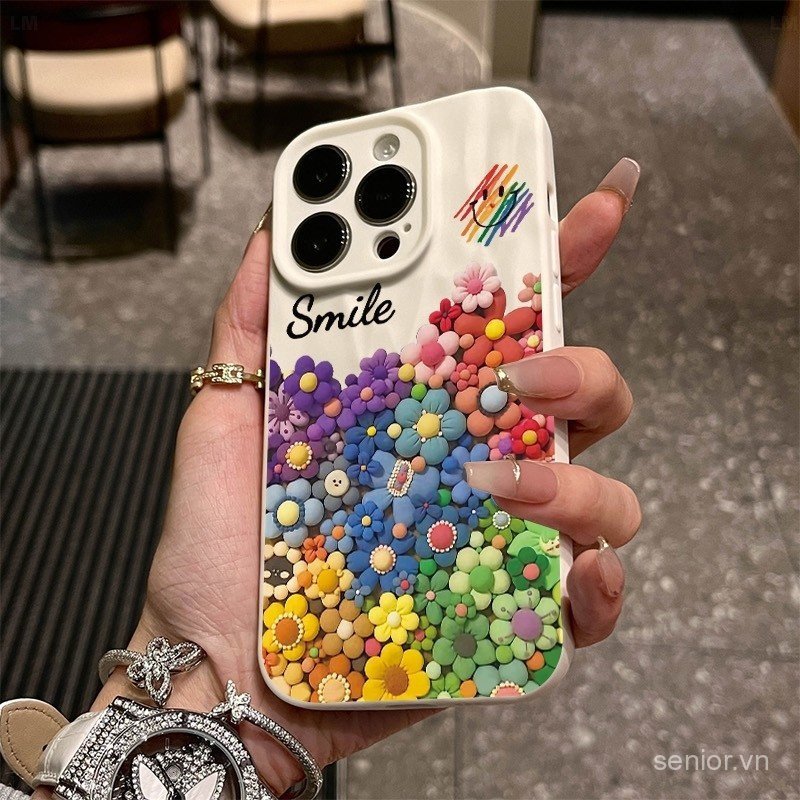 Ốp Điện Thoại Hoa Khâu Màu Thích Hợp Cho iPhone 14promax 13promax 11promax 11 12 13 14 15 pro max 16