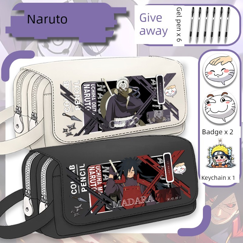 Naruto Hộp Đựng Bút Chì Ninja Văn Phòng Phẩm Hộp Đựng Bút Chì Cho Bé Trai Và Bé Gái Dung Tích Lớn Ka