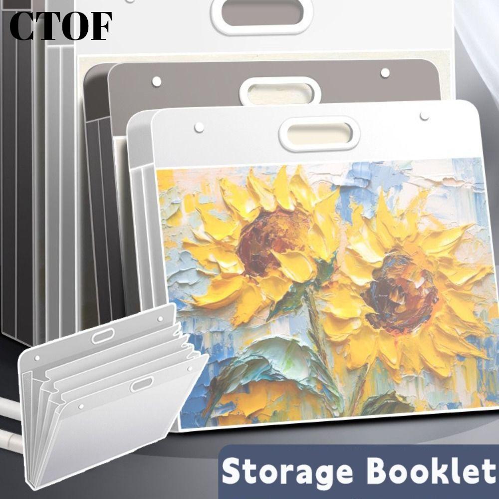 Thư mục tập tin CTOF, Túi lưu trữ giấy vẽ tranh di động chống nước, A2 / A3 / A4 4K / 8K / 16K Album