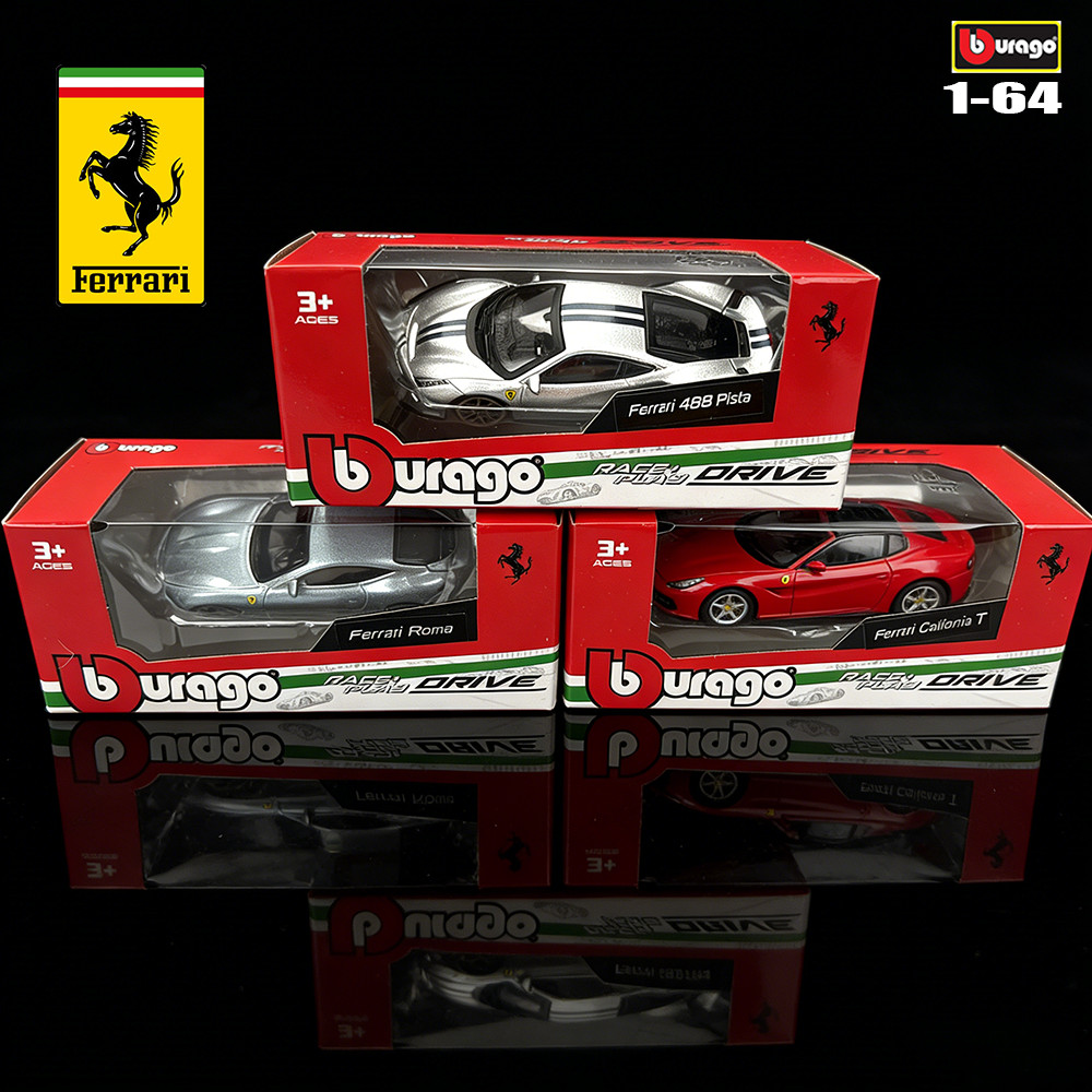 Bburago 1: 64 Ferrari California T 488 Pista Roma Die-Cast Hợp Kim Xe Ô Tô Mô Hình Cao Cấp Đồ Chơi S