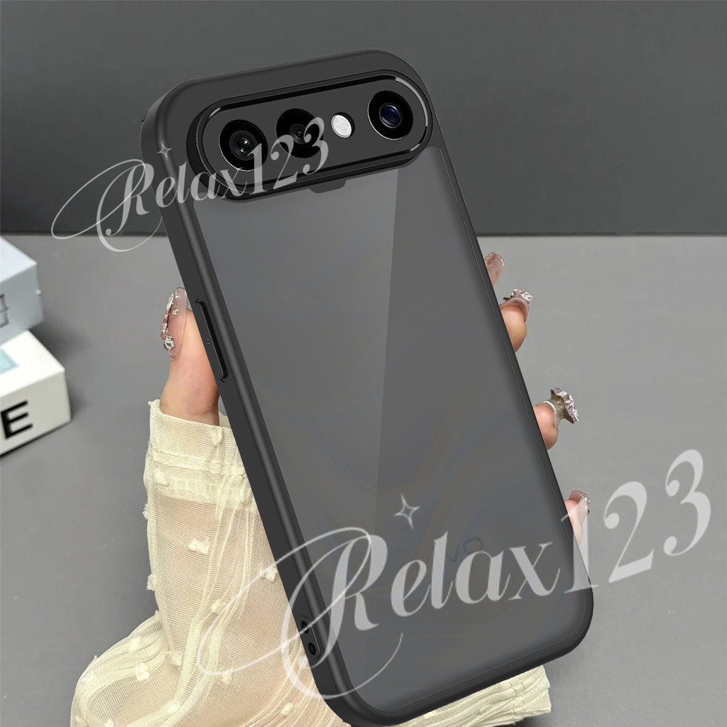 Dành Cho Vivo X300 FE 5G Mới Sang Trọng Đơn Giản Đen Mờ Trong Suốt Bảo Vệ Ống Kính Cho VIVO X300 FE 