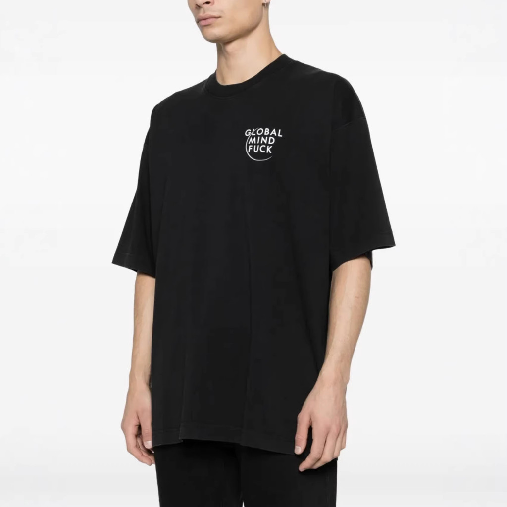 B0CJ Special-interest fashion brand26New retro slogan small logo Printed Short Sleeve T Loose-fittin