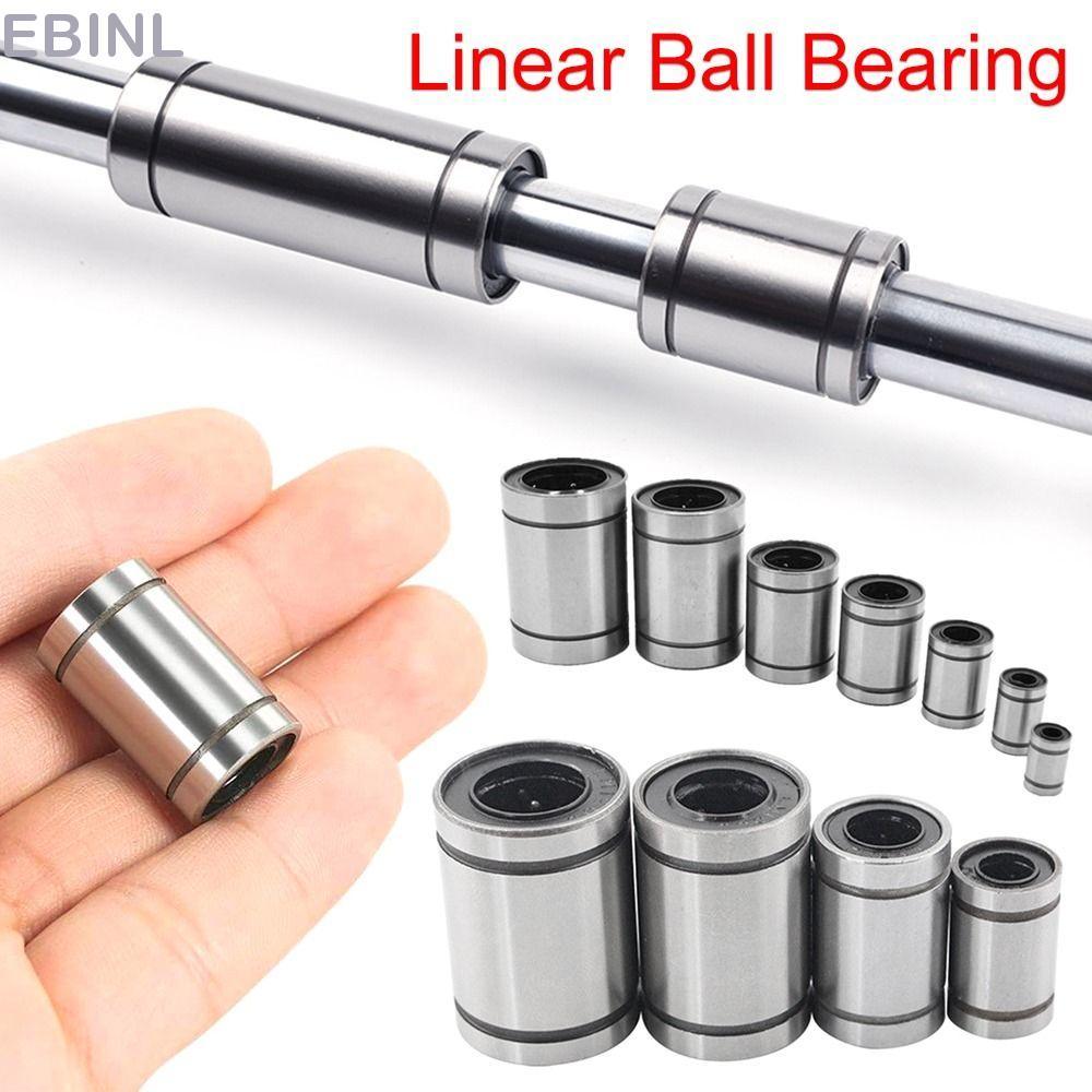 EBINL Bushing Thép mạ niken Thanh bền Trục LM3U LM4UU LM5UU LM6UU
