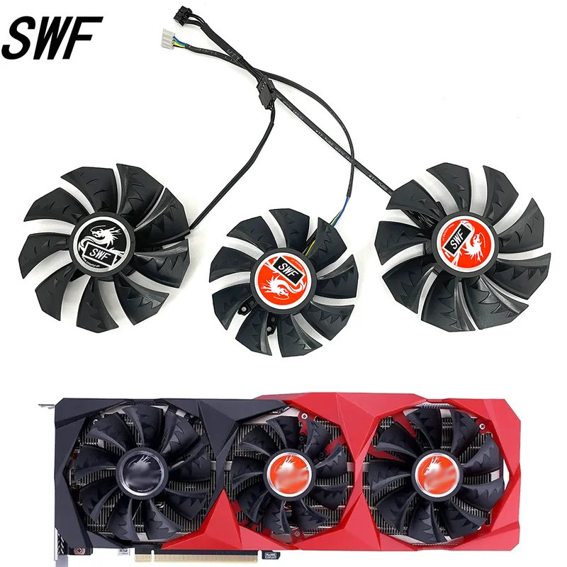 Mới 87MM RTX3090 Quạt Làm Mát Thay Thế Cho Nhiều Màu Sắc GeForce RTX 3060 3070 3080 Ti 3090 NB 12G-V