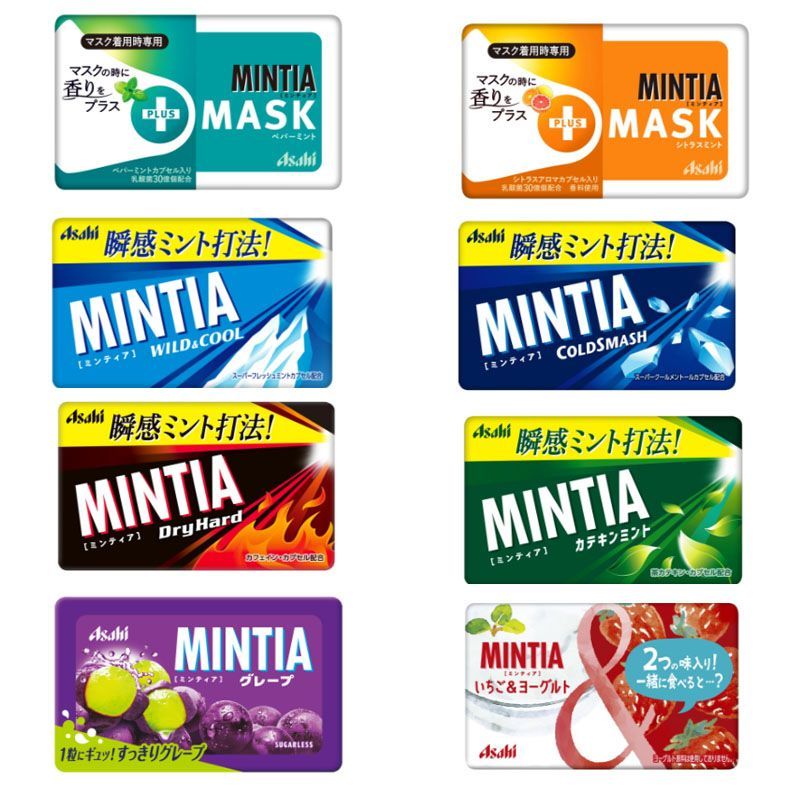 Nhật Bản Nhật Bản ASAHI ASAHI Kẹo Bạc Hà Mát Thoáng Mát Trà Xanh Bưởi Ngọn Lửa Nóng Sữa Chua Dâu Hươ