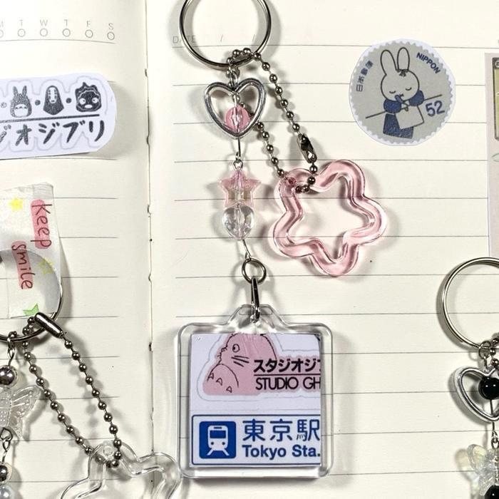 keychain keyring custom kpop anime webtoon ganci / Bag charm - Pink