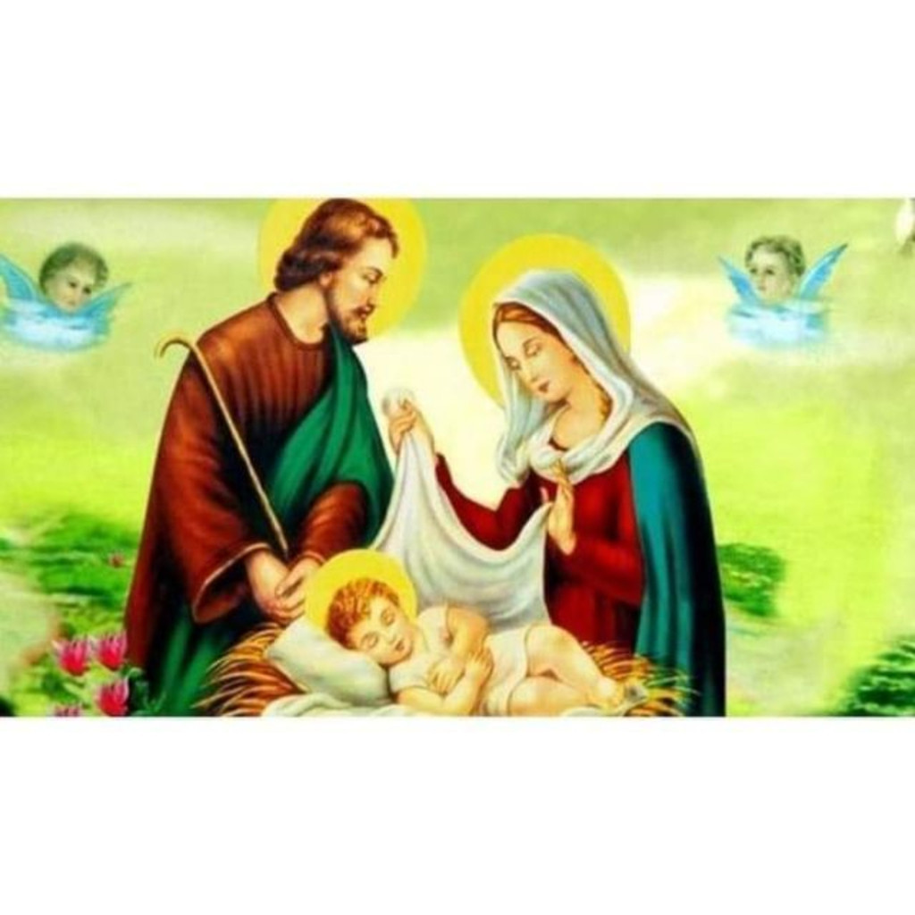 DA Art A1 D3 Chúa Kitô và Đức Trinh Nữ Maria Mới 5D thêu chữ thập trang trí tường của Đức Trinh Nữ M